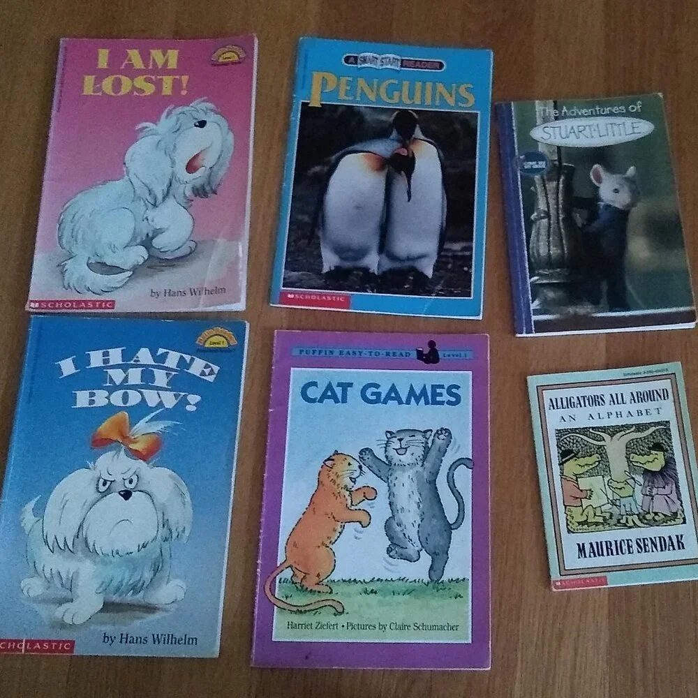 Learning to read Stuart, Alligator, Penguins, Cat Games, lot x 6